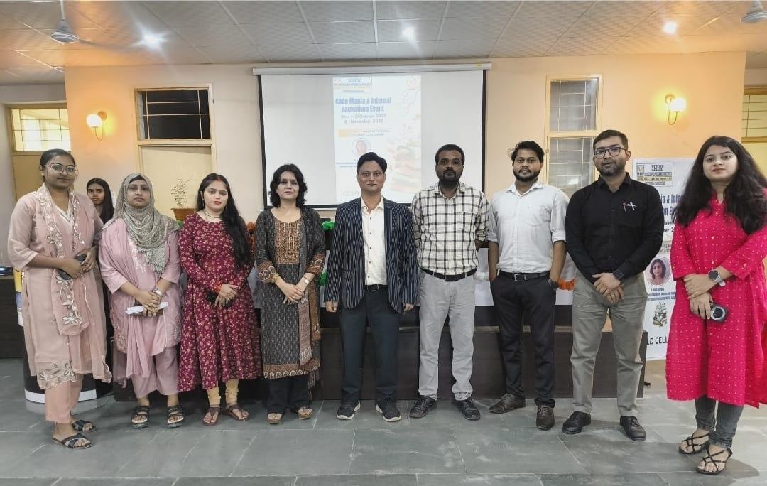 Faculty members at the Code Mania & Internal Hackathon event at VCM