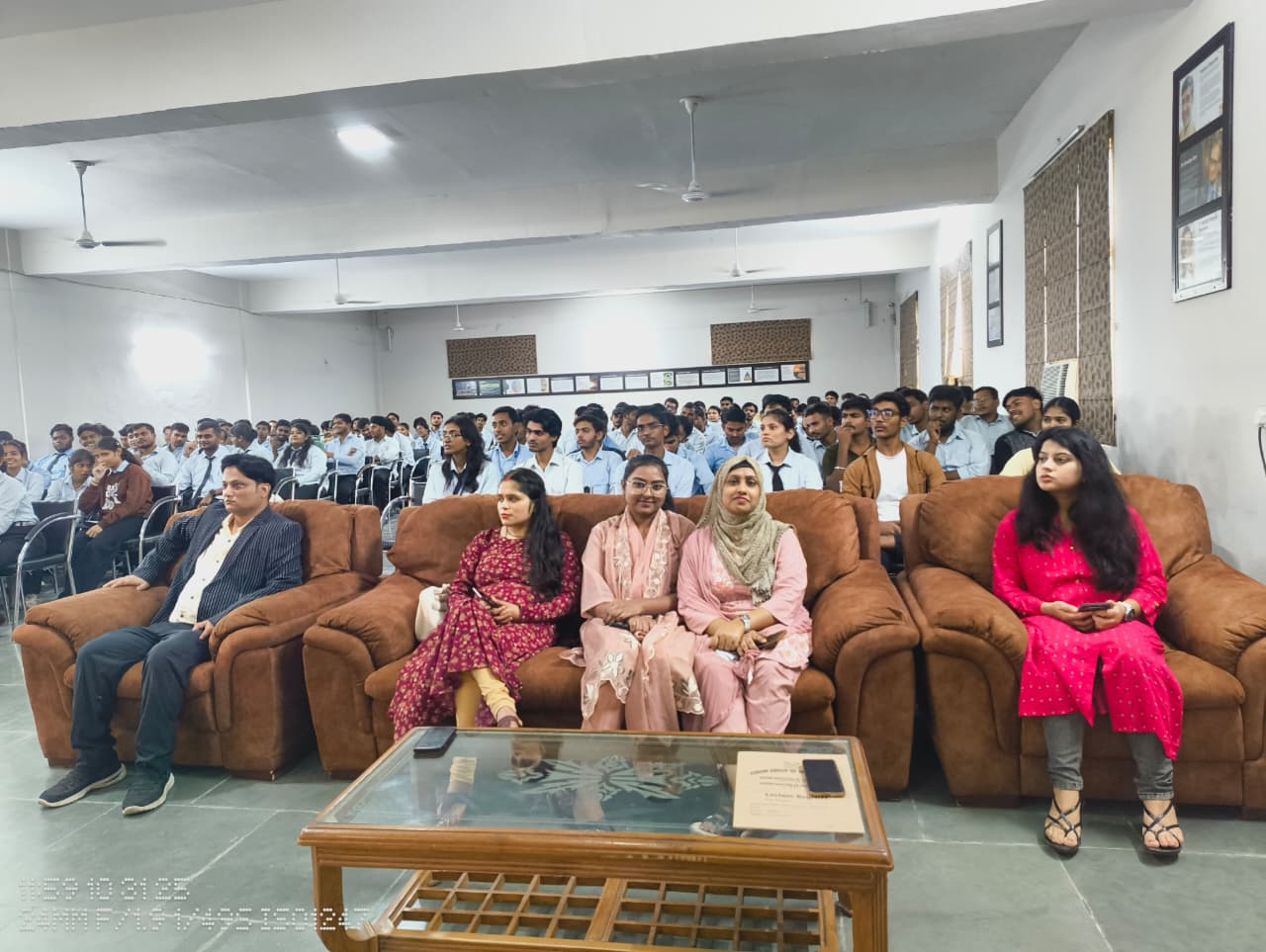 Students and faculty seated for a session in the VCM seminar hall